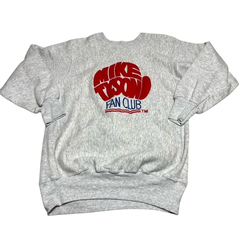 DEADSTOCK Vintage Rare 80s Mike Tyson Fan Club Crewneck Sweatshirt Size Large